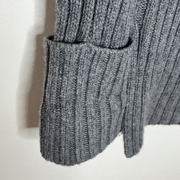 Intermix Fringe Cowl Neck Wool Cashmere Sweater Gray Women’s Size S - Picture 4 of 9